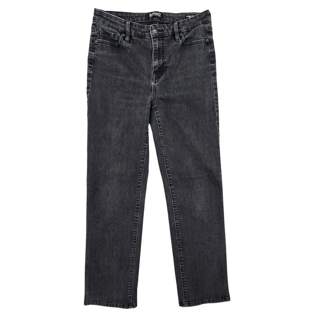 Buffalo David Bitton Women Alyssa High Rise Straight Leg Gray/Black‎ Denim 6/28